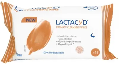 Lactacyd Șervețele umede intime Daily, 15 buc