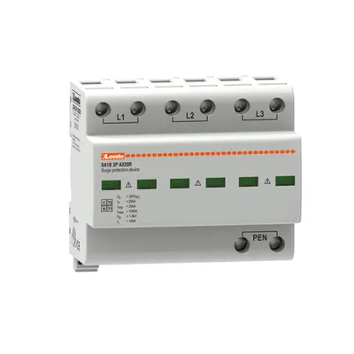 Descarcator tip 1 si 2 modnobloc, IEC IMPULSE CURRENT IIMP (10/350ΜS) 25KA PER POLE, 3P. Cu contact comanda de la distanta