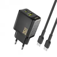 Incarcator Retea Cu Cablu USB-C Dudao A27 Max, 35W, 1 x USB-A - 1 x USB-C, Negru