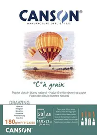 Canson "C" à Caiet de schițe Grain - A5, 30 de coli