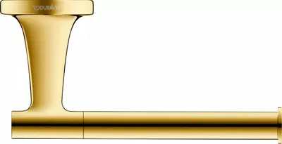 Suport hartie igienica Duravit Starck T 0099373400, montare pe perete, metal, Auriu lucios