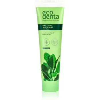Ecodenta Green Brilliant Whitening pasta de dinti albitoare cu Fluor pentru o respirație proaspătă