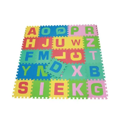 Copii Fitness Covor de Joacă Puzzle Set 26 Buc 30x30 cm Letters Multicolor