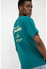 ’47 - Tricou cu imprimeu text pe partea din spate Neyyan Leon - Verde