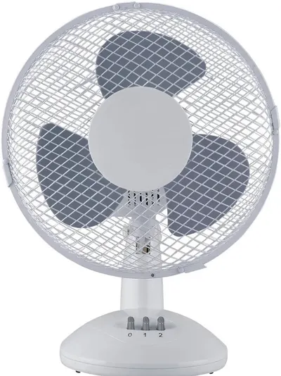 Ventilator Rosberg - R51760B9, 2 viteze, 23 cm, alb/gri