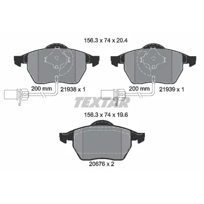 Set placute frana, frana disc TEXTAR 2193801