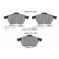 Set placute frana, frana disc TEXTAR 2193801