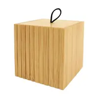 Organizator de baie în culoare naturală pentru dischete demachiante din bambus Hanoi – douceur d'intérieur