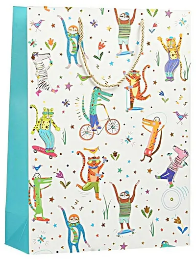 Pungă cadou Pentru copii - 26 х 32 х 10 cm, alb