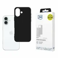Husa de protectie 3mk Matt Case pentru iPhone 16, Negru