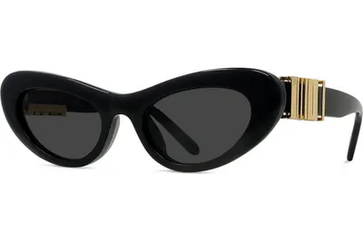 Loewe Slim Black Oval Sunglasses