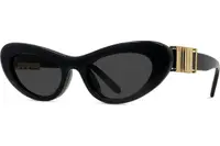 Loewe Slim Black Oval Sunglasses