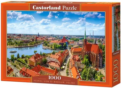 Puzzle Castorland din 1000 piese - Vedere aeriană a orașului Wroclaw