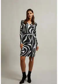 Rochie tricotata cu bretele gri - Gri