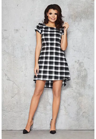 Rochie dama Poliester - M034 - Alb/Negru