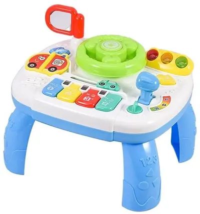 Masă de joacă pentru bebeluși Raya Toys - Game Table, albastră