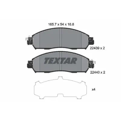 Set placute frana, frana disc TEXTAR 2243901