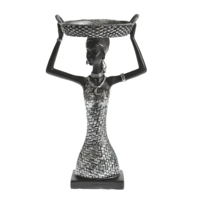 Statueta femeie africana cu cos 26 cm