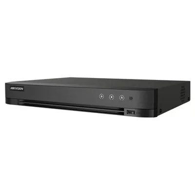 DVR 4 canale AcuSense Hikvision iDS-7204HUHI-M1-X(4A+4/1ALM), 5MP, alarma 4in / 1out, recunoastere faciala, 1U