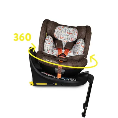 Scaun auto Cosatto All in All Extra Foxford Hall 40-150 cm I-Size, Isofix, SIPS, Rotatie 360, Tetiera reglabila