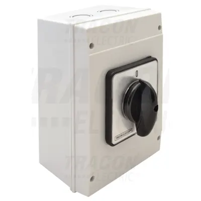 Intrerupator manual, ON-OFF, in carcasa TK-126/3T65 400V, 50Hz, 125A, 3P, 30kW, 88×88mm, 60°, IP65