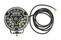 Far universal stanga dreapta (faza lunga, LED, 12 24V, 87,4W, inaltime 194mm, diametru 179mm, adancime: 78mm, transparent, aluminiu, negru, lumini pozitie, lampa de degajare laterala, lungime cablu: 3