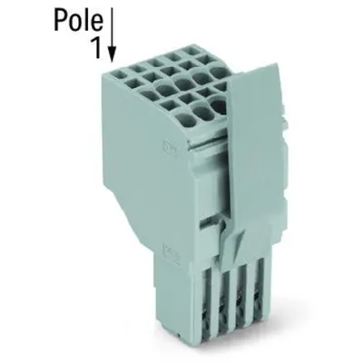 2-conductor female connector; Locking lever; 1.5 mm²; 11-pole; 1,50 mm²; gray