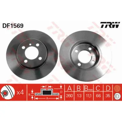 Disc frana TRW DF1569