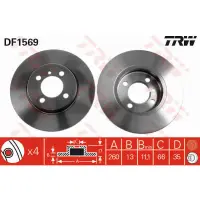 Disc frana TRW DF1569