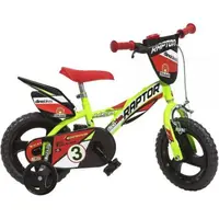 Bicicleta copii 3-5 ani, 12 inch, Raptor Galben, Dino Bikes DB612L03RPYE
