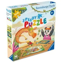 Ravensburger - Puzzle interactiv cu buton sonor pentru testarea rapiditatii animalute jucause 4x35 piese