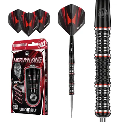 Sageti darts Winmau Steel Mervyn King, editie speciala, 90% wolfram