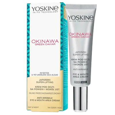 Crema antirid pentru zona ochilor si a gurii de zi si noapte Okinawa Green Caviar, 15ml, Yoskine