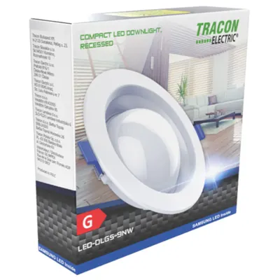 Corp de iluminat cu LED, încorporabil, compact 230 VAC, 12W, 960lm, D=180 mm, 4000 K, IP44, EEI=G