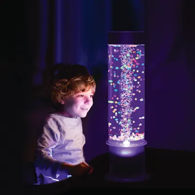 Tub senzorial luminos cu biluțe plutitoare, 60 cm