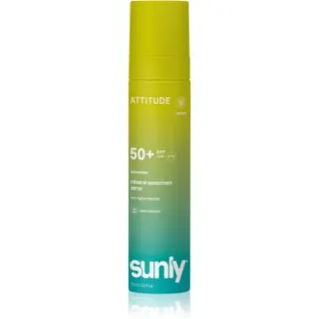 Attitude Sunly Mineral Sunscreen Spray SPF 50+ spray autobronzant cu minerale fara parfum