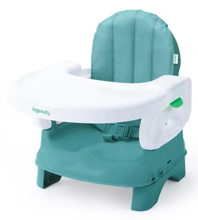 Scaun înălțător pentru masă Ingenuity – Deluxe Comfort, turcoaz