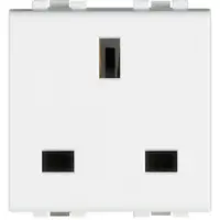 Priza standard britanic 2P+T LiVing Light - 13 A - Alb - 2 module