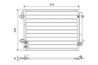 Condensator climatizare potrivit VW CC B7, PASSAT ALLTRACK B7, PASSAT B6, PASSAT B7, PASSAT B7 KOMBI 1.4-3.6 07.05-12.16