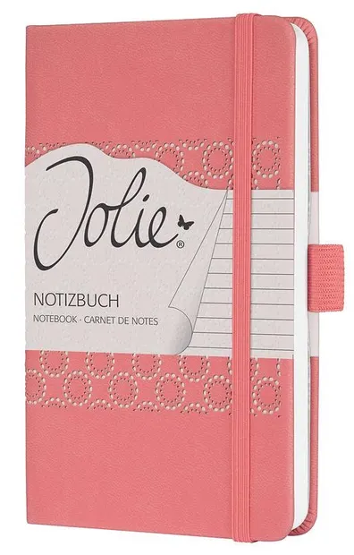 Carnețel cu coperta tare Sigel Jolie Format A5 - Salmon Pink, căptușite pagini