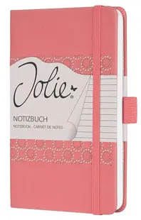 Carnețel cu coperta tare Sigel Jolie Format A5 - Salmon Pink, căptușite pagini