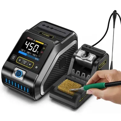Statie de lipit digitala FNIRSI DWS-200 H210, 200W, temperatura reglabila 100-450 grade / SLD-STDG-DWS200/H210-FNR