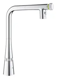Baterie bucatarie Grohe Scala 31888000, inalta, tip L, dus, 2 functii, dubla comanda, Crom