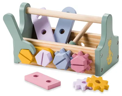 Set de joacă din lemn Hauck - Learn to Work, unelte în cutie