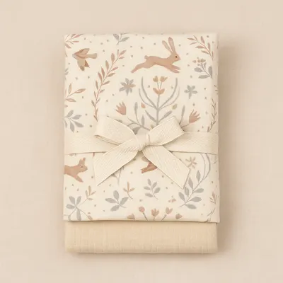 Set 2 museline Natural Calm din bumbac 70x70 cm