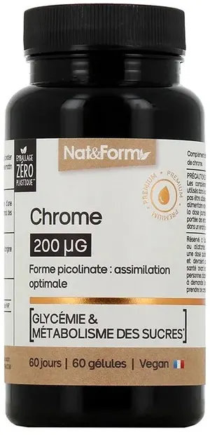Chrom picolinat, 200 µg, 60 capsule, Nat&Form