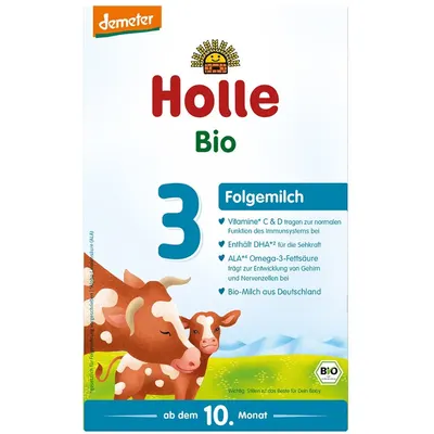 Lapte Praf de Vaca pentru Sugari +10 Luni Formula 3 Demeter Ecologic/Bio 600g