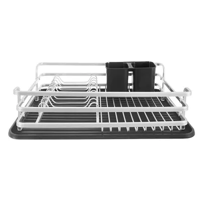 Scurgător de vase alb-negru din metal 43x32 cm Deluxe – Orion