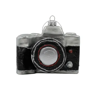 Ornament Edelman, din metal - Aparat foto negru cu argintiu