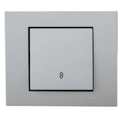 Intrerupator Cap Scara ST Grano Met Ovivo OV00106, 10A, 240V, IP20, argintiu